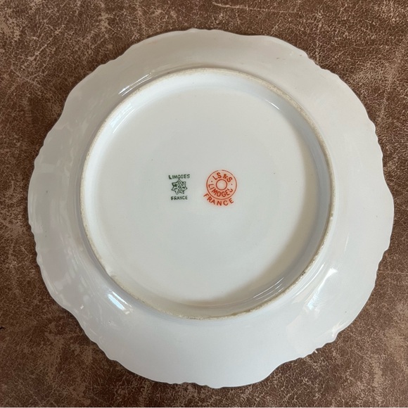 LS&S Limoges France Tea Cup Plate 5.5 Inches Gold Trim with Floral Patterns - Picture 2 of 4